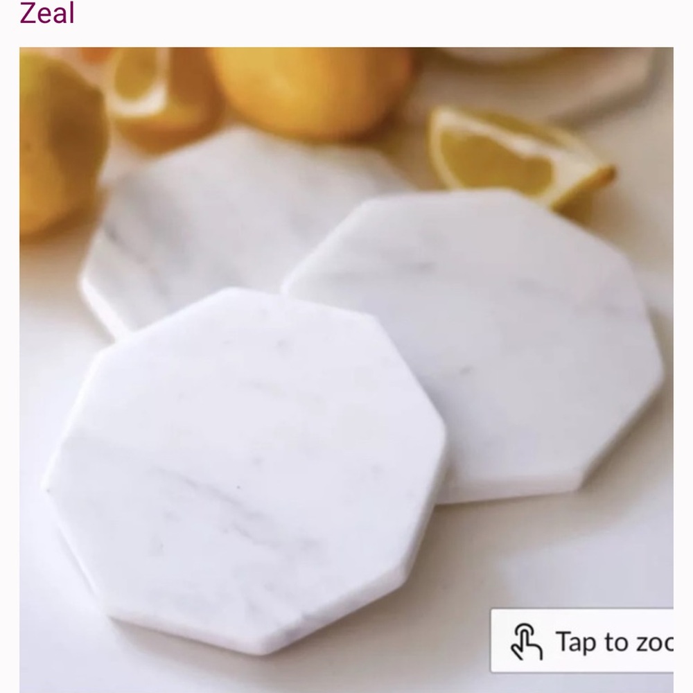 ZEAL WHITE MARBLE COASTERS